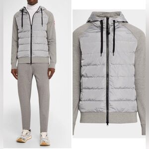 Canada Goose HyBridge® Huron Full Zip Jacket Hoodie Stone Heather NWT